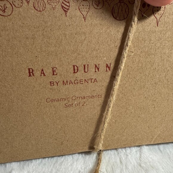 Rae Dunn MR. & MRS. 4" Christmas Ornaments Set of 2 Large Black Letters NEW NIB - Picture 3 of 5